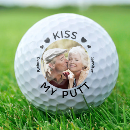 Custom Photo Talk Birdy To Me - Gift For Golf Lover, Golfer, Husband, Boyfriend, Dad, Couples - Personalized Golf Ball