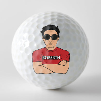 If Found Return To This Guy - Gift For Dad, Father, Grandpa, Golfer, Golf Lover - Personalized Golf Ball