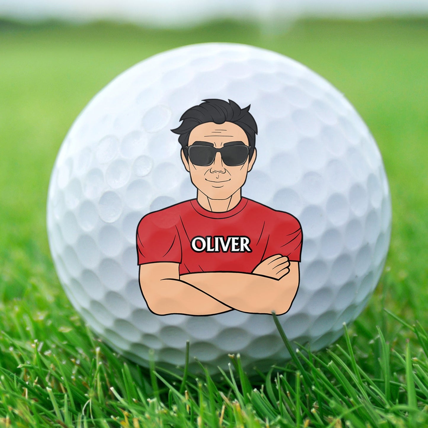 The Man The Myth The Legend - Gift For Dad, Father, Grandpa, Golfer, Golf Lover - Personalized Golf Ball