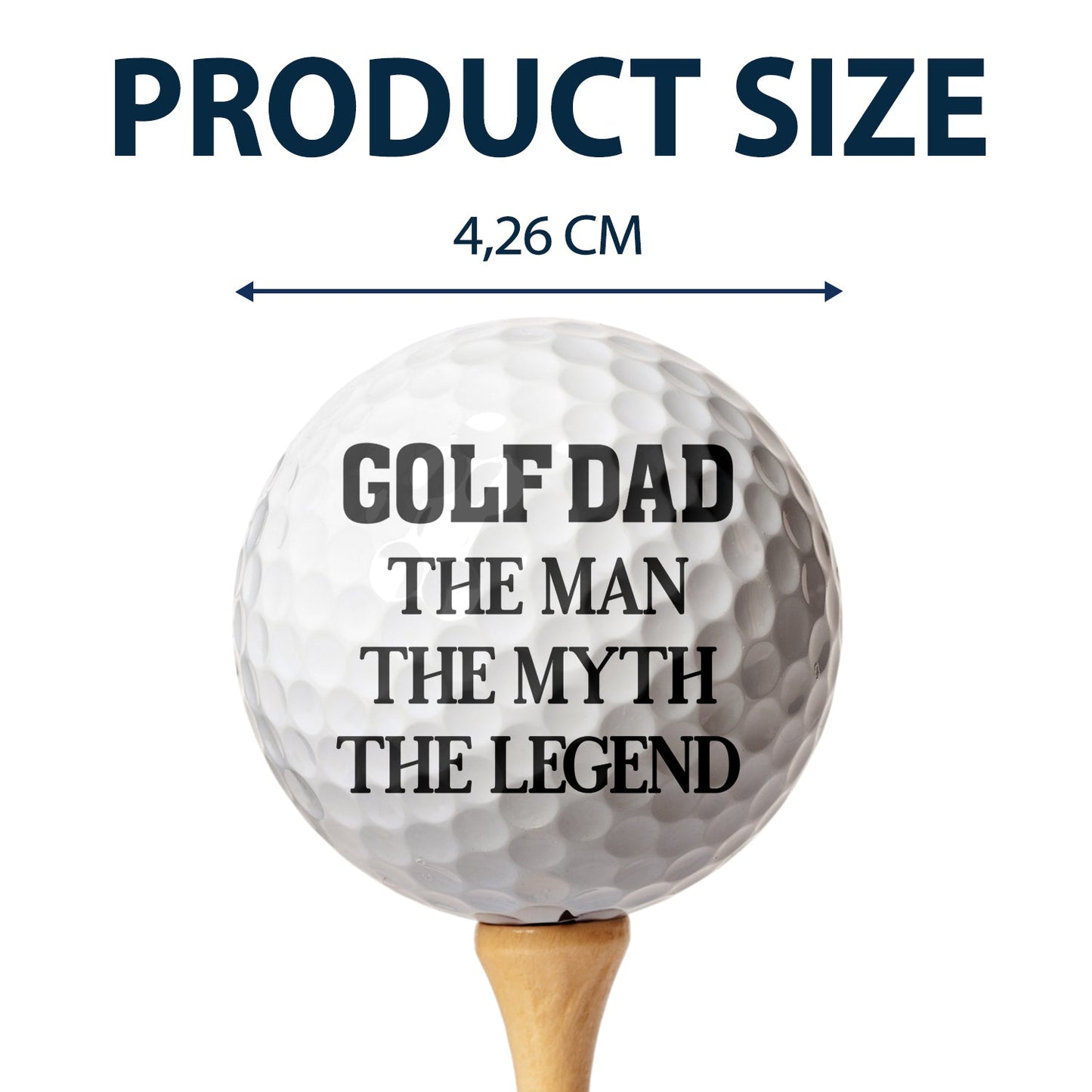 The Man The Myth The Legend - Gift For Dad, Father, Grandpa, Golfer, Golf Lover - Personalized Golf Ball