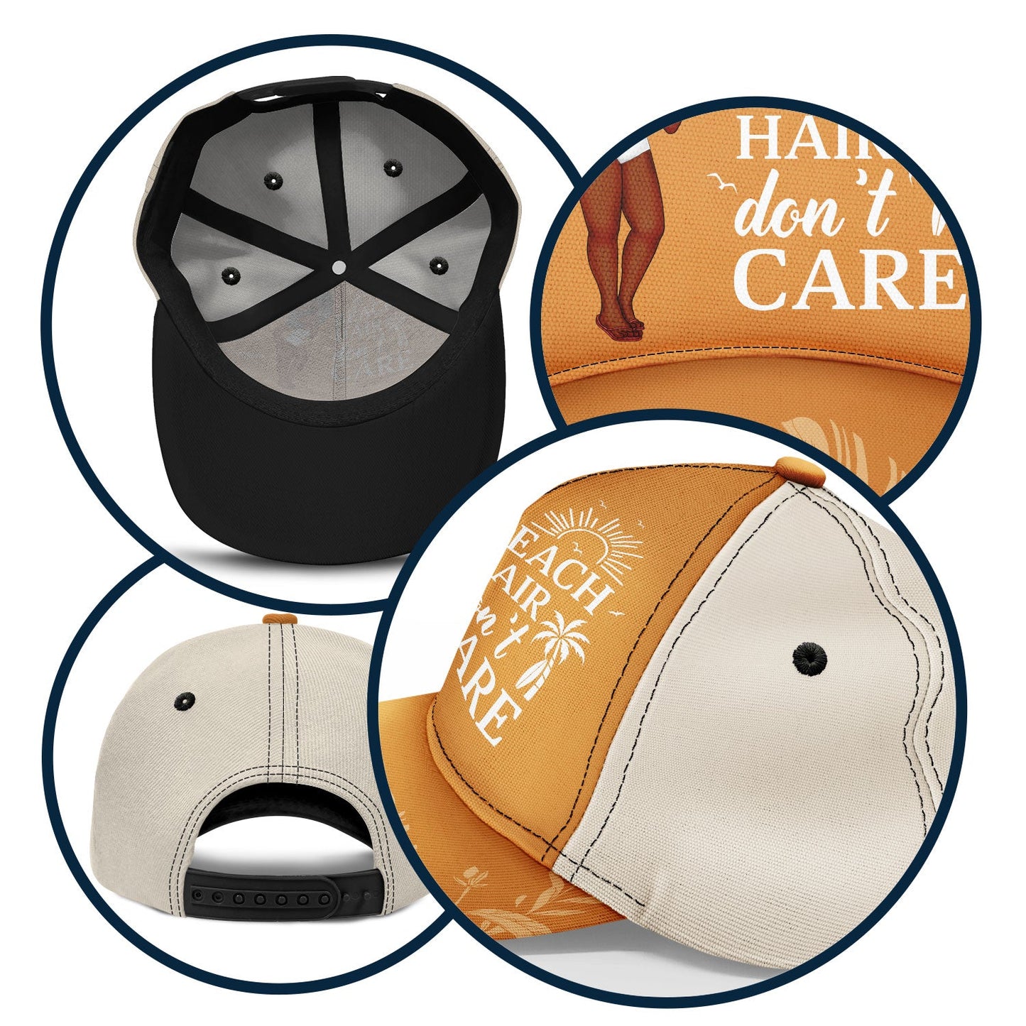 Beach Hair Don't Care - Gift For Beach Lovers, Traveling Lovers, Women - Personalized Classic Cap