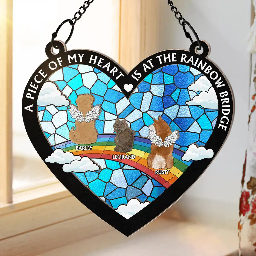 A Piece Of My Heart - Personalized Window Hanging Suncatcher Ornament