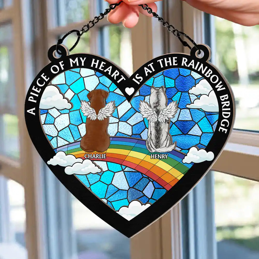 A Piece Of My Heart - Personalized Window Hanging Suncatcher Ornament