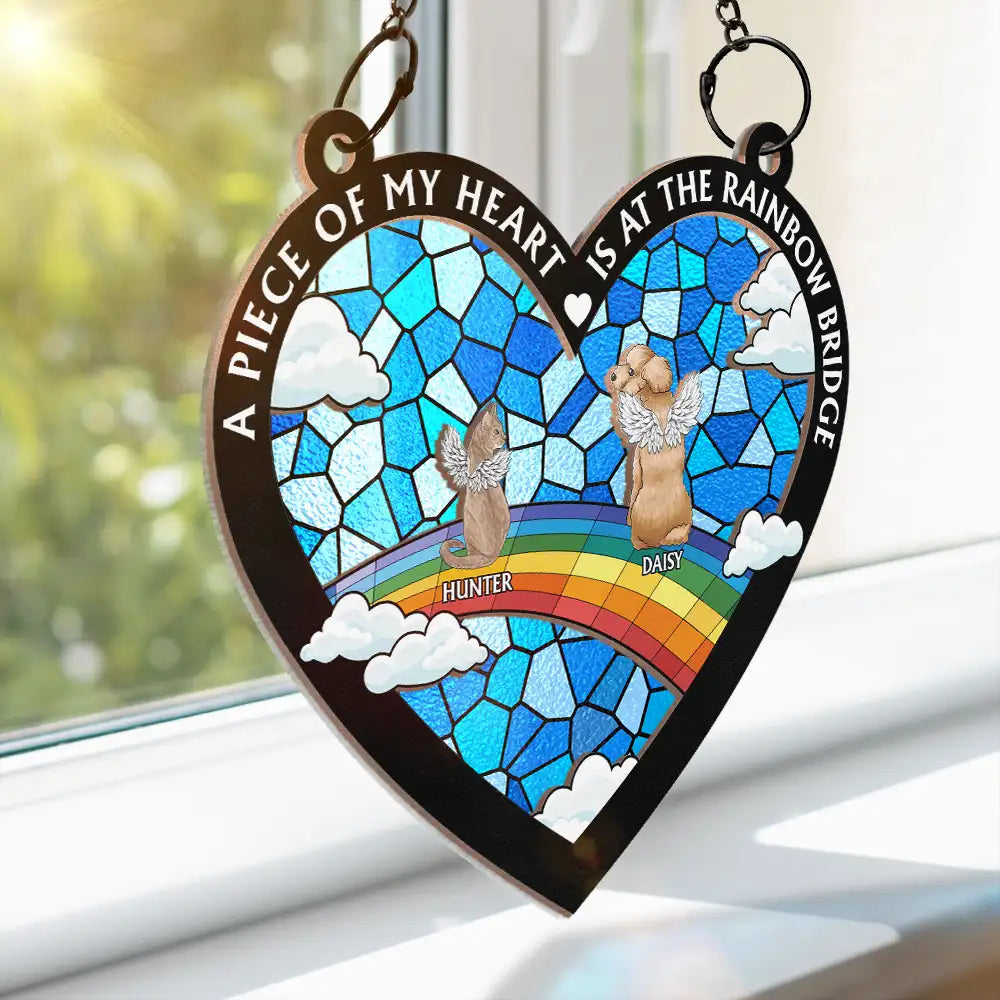 A Piece Of My Heart - Personalized Window Hanging Suncatcher Ornament