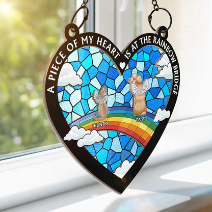 A Piece Of My Heart - Personalized Window Hanging Suncatcher Ornament