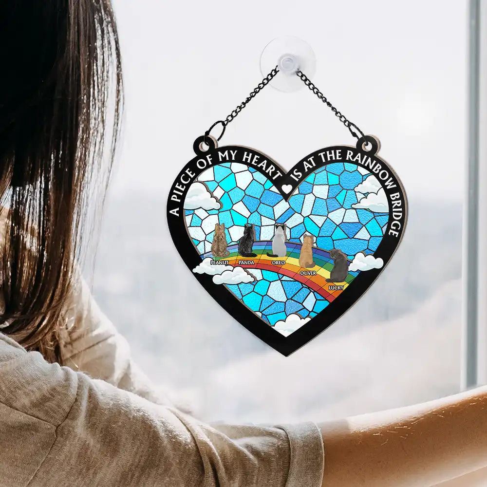 A Piece Of My Heart - Personalized Window Hanging Suncatcher Ornament