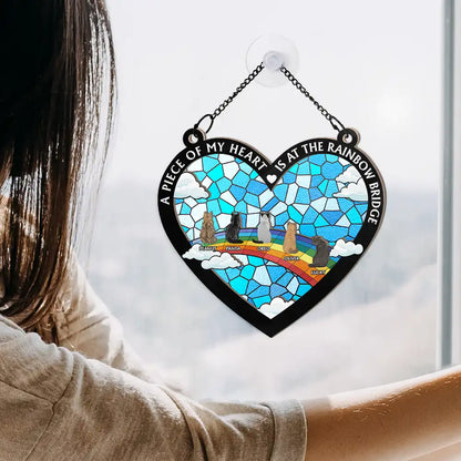 A Piece Of My Heart - Personalized Window Hanging Suncatcher Ornament