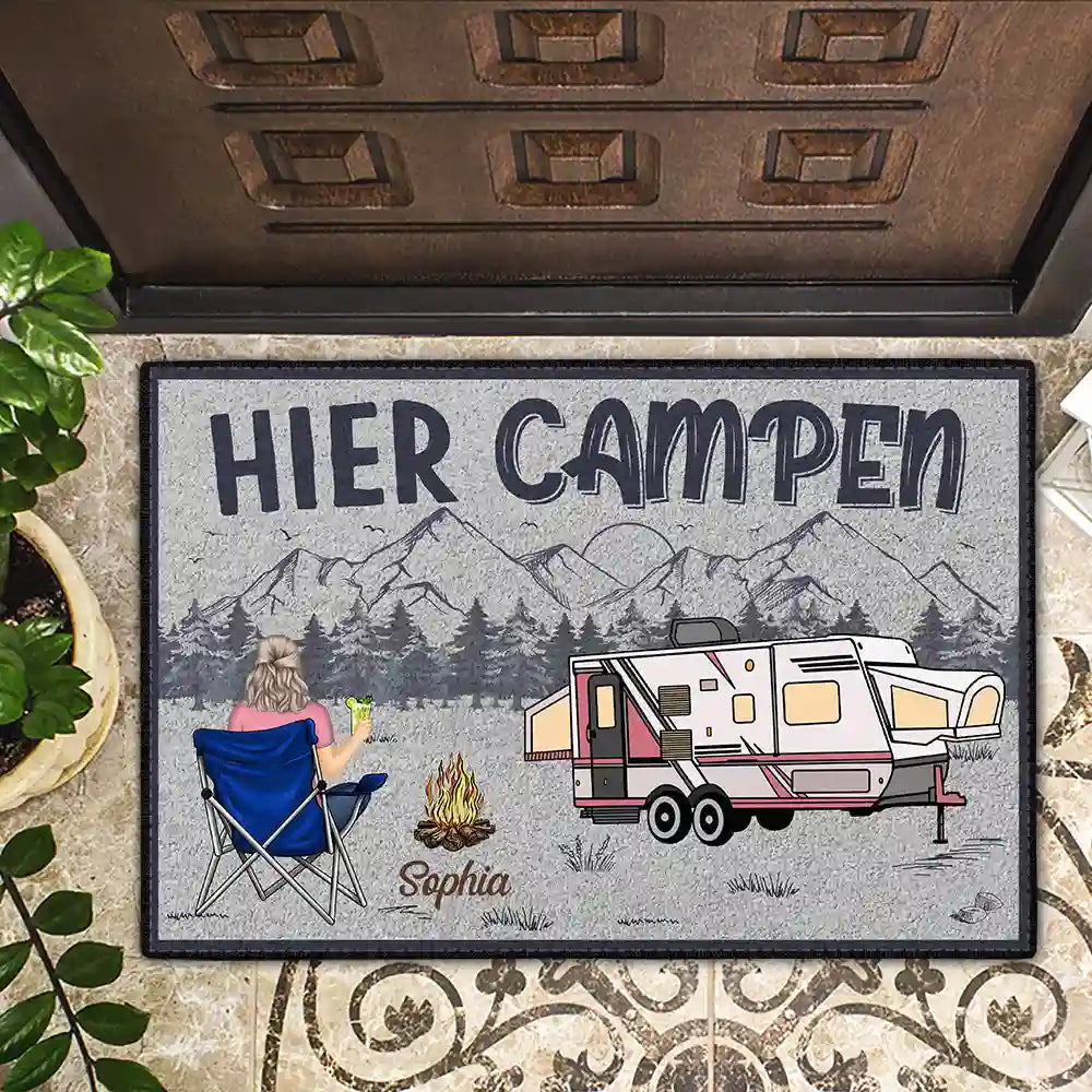 Hier Campen - Personalized Doormat