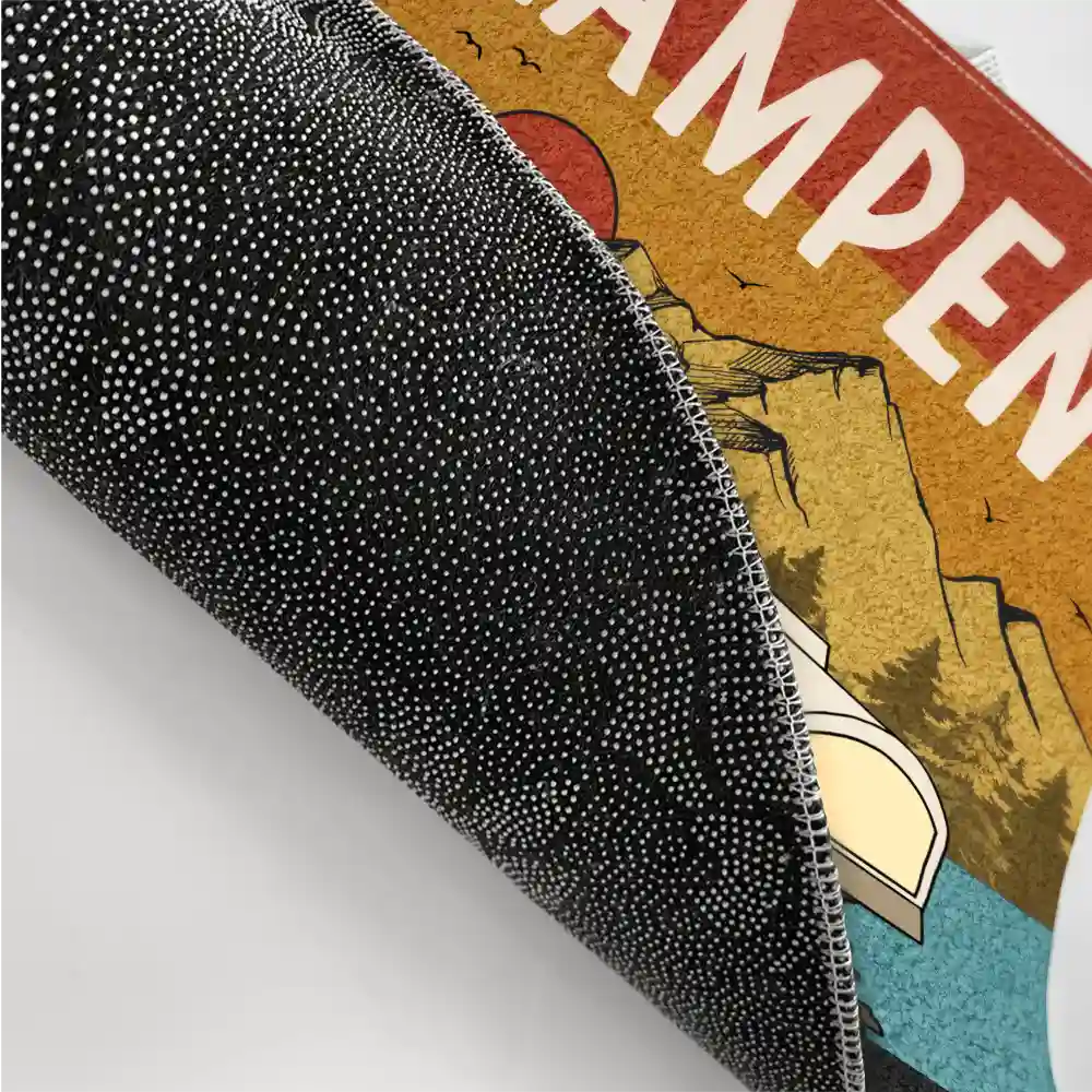 Hier Campen Retro - Personalized Doormat