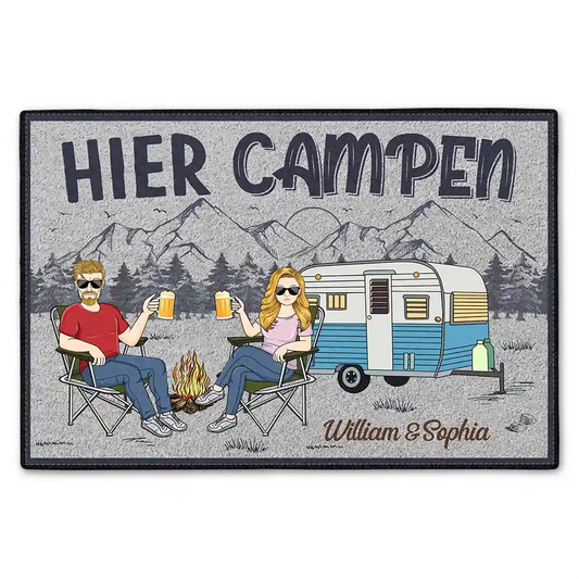 Family Hier Campen - Personalized Doormat