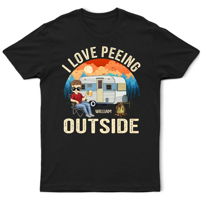I Love Peeing Outside Camping - Personalized T Shirt