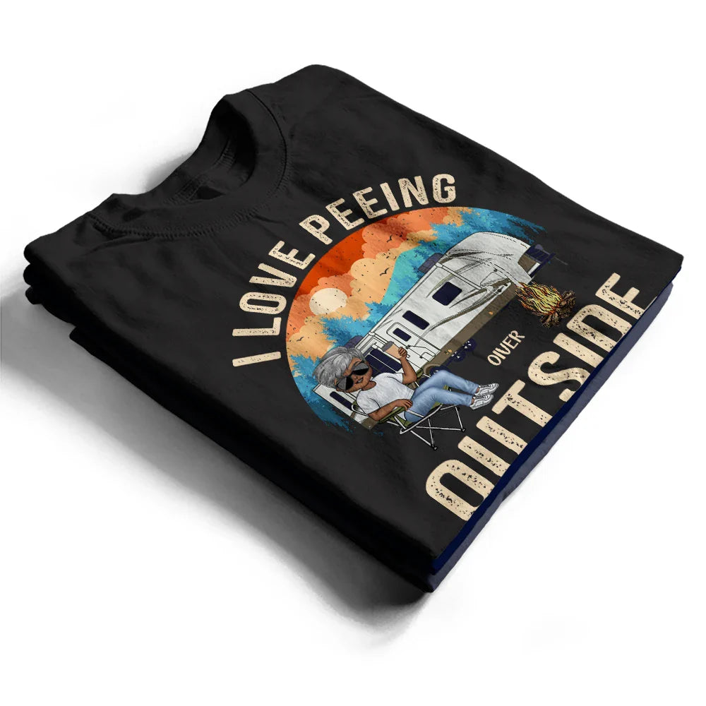 I Love Peeing Outside Camping - Personalized T Shirt