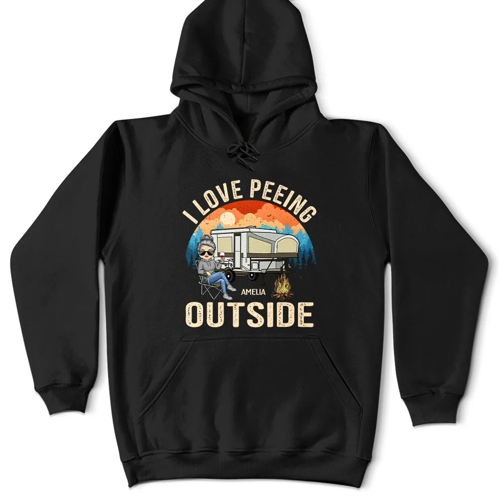 I Love Peeing Outside Camping - Personalized T Shirt