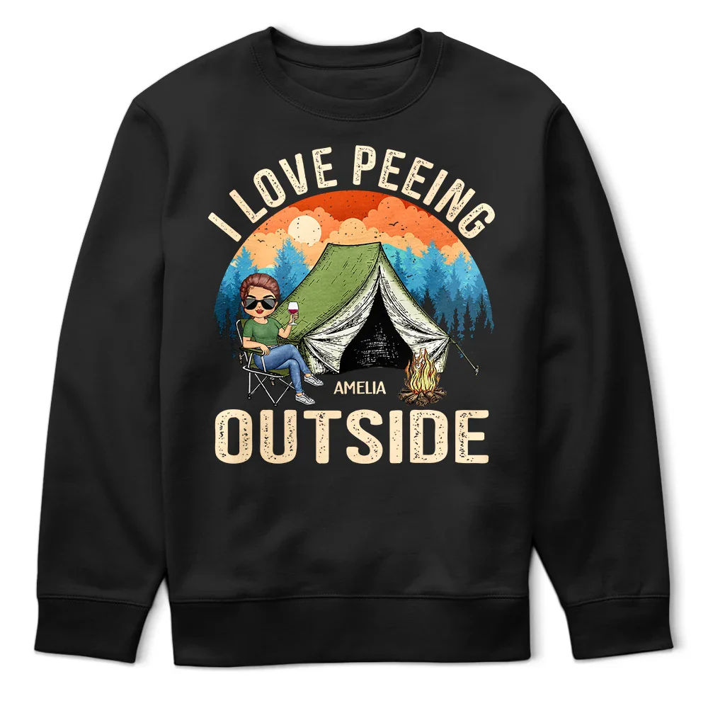 I Love Peeing Outside Camping - Personalized T Shirt