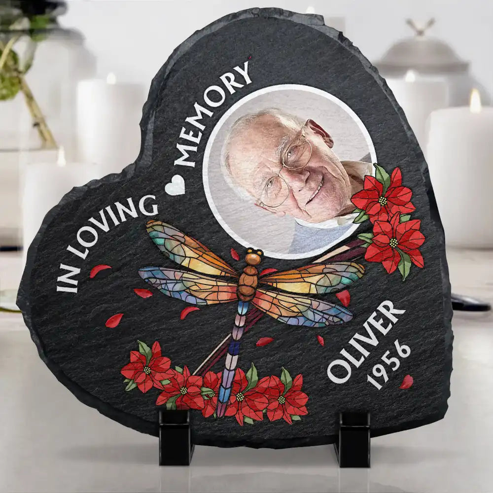 Custom Photo I'm Always With You Memorial Heart - Personalized Heart Memorial Garden Stone