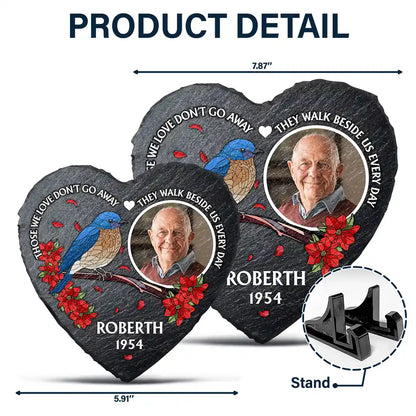 Custom Photo I'm Always With You Memorial Heart - Personalized Heart Memorial Garden Stone