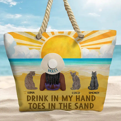 The Beach Is Calling And I Must Go Dog Cat - Personalized Beach Bag