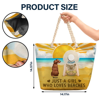 The Beach Is Calling And I Must Go Dog Cat - Personalized Beach Bag