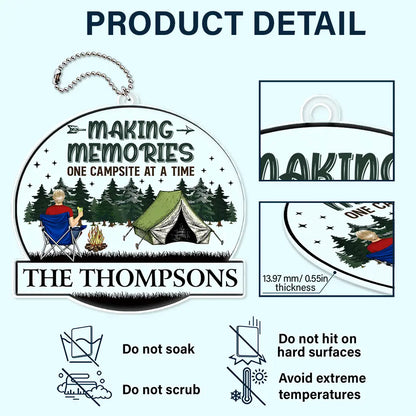 Home Is Where We Park It Back Couple - Personalized Acrylic Car Hanger