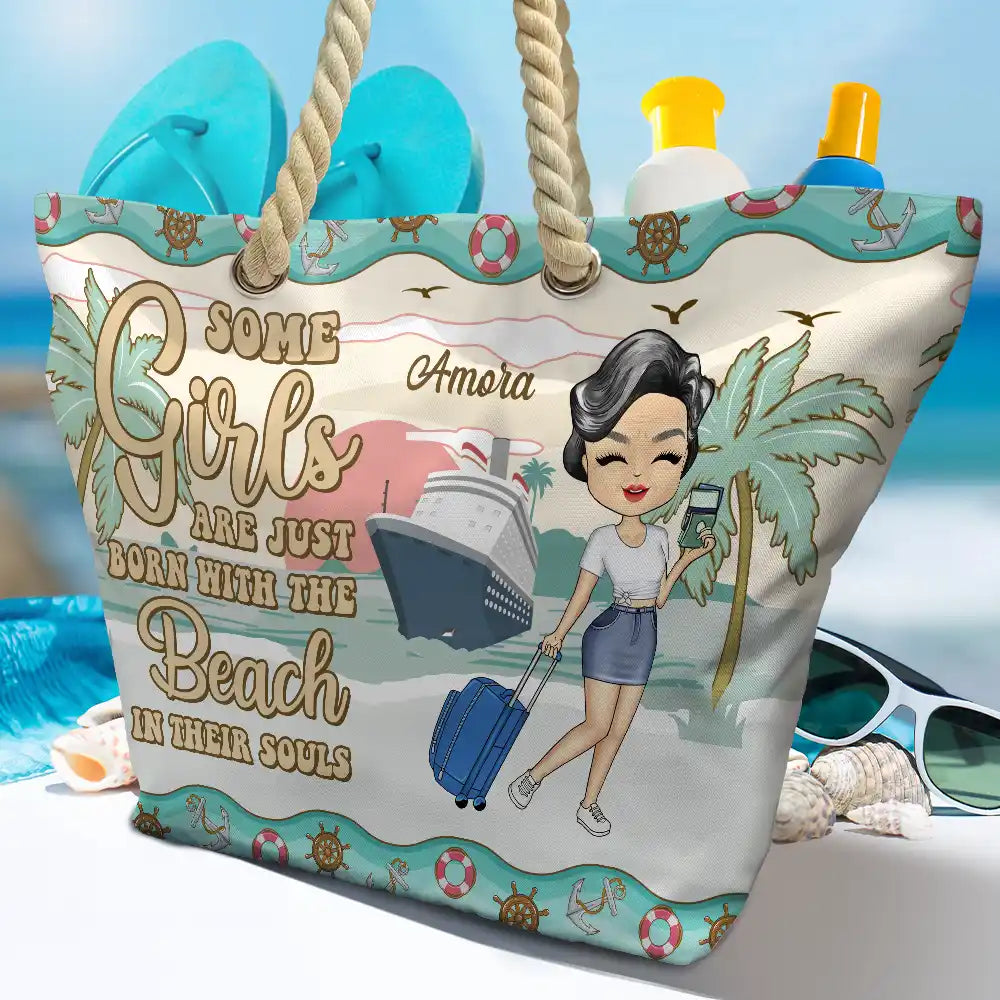 Just A Girl Who Loves Cruising - Personalized Beach Bag
