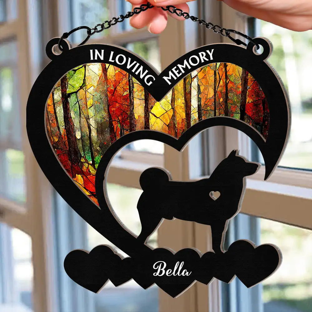 Your Were My Favorite Hello Dog Memorial - Personalized Window Hanging Suncatcher Ornament