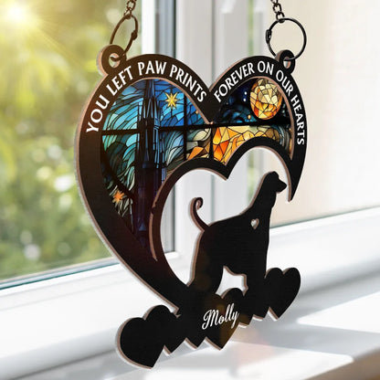 Your Were My Favorite Hello Dog Memorial - Personalized Window Hanging Suncatcher Ornament