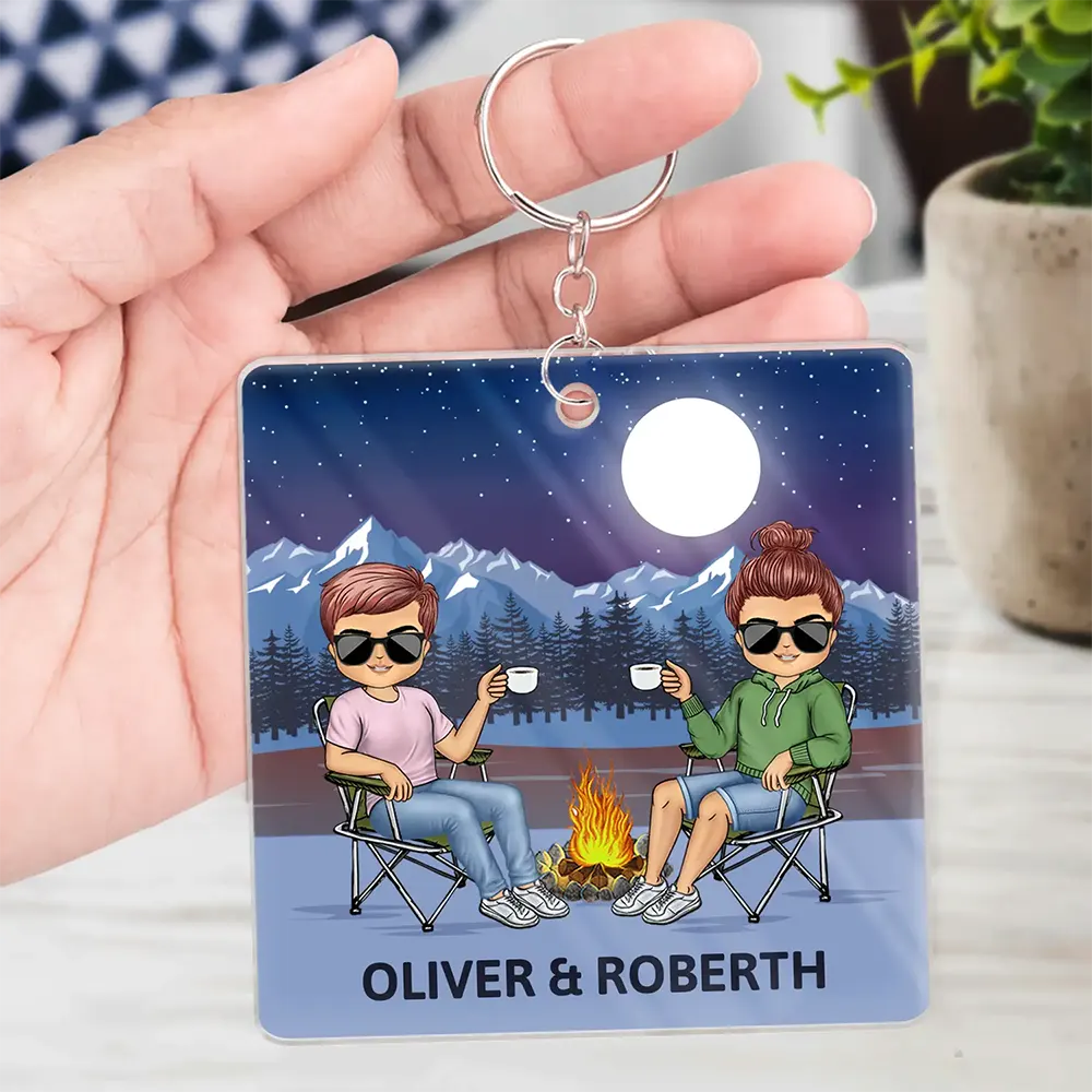 Keys To The Camper Camping Couples - Personalized Acrylic Keychain