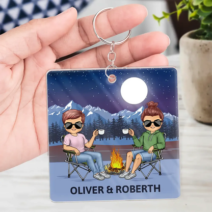 Keys To The Camper Camping Couples - Personalized Acrylic Keychain