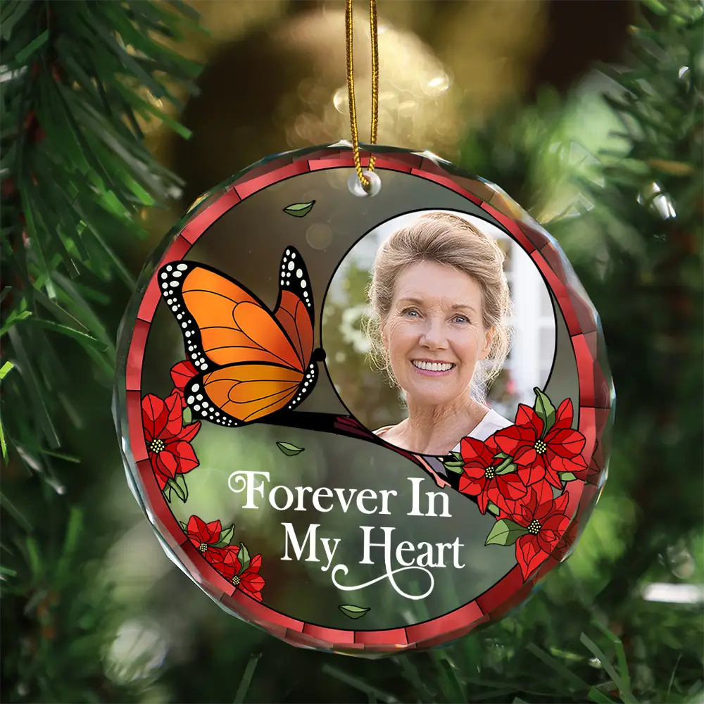 Custom Photo Memorial I'm Always With You - Personalized Circle Acrylic Ornament