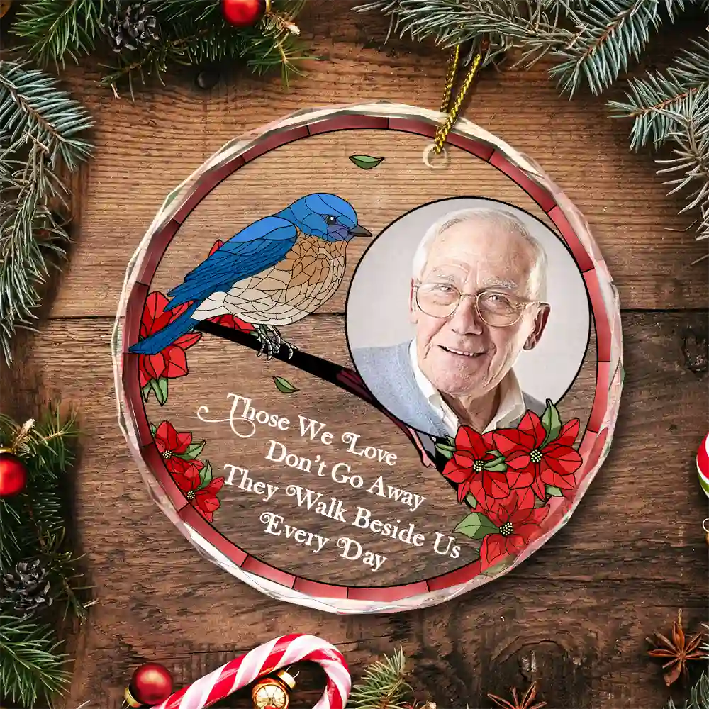 Custom Photo Memorial I'm Always With You - Personalized Circle Acrylic Ornament