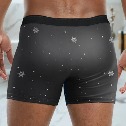 Custom Photo Santa's Got A Huge Package For You - Personalized Men's Boxer Briefs