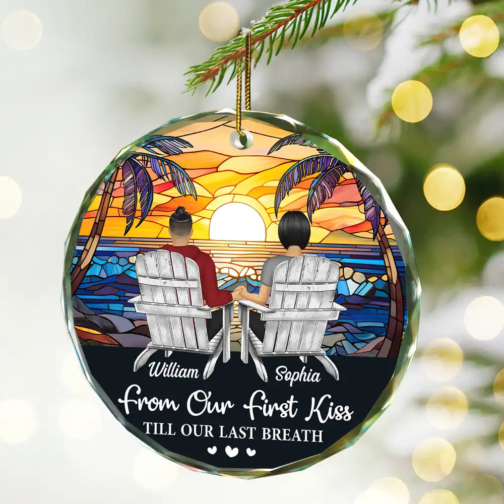 You And Me We Got This Christmas Couple - Personalized Circle Acrylic Ornament