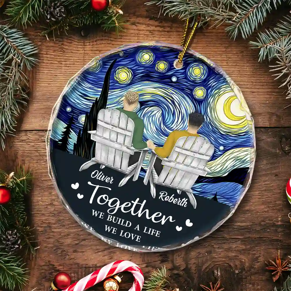 You And Me We Got This Christmas Couple - Personalized Circle Acrylic Ornament