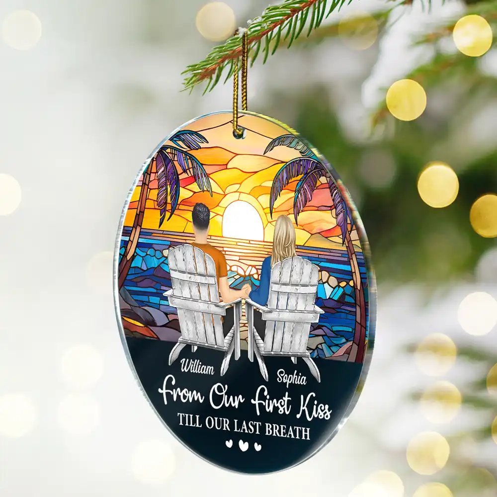 You And Me We Got This Christmas Couple - Personalized Circle Acrylic Ornament