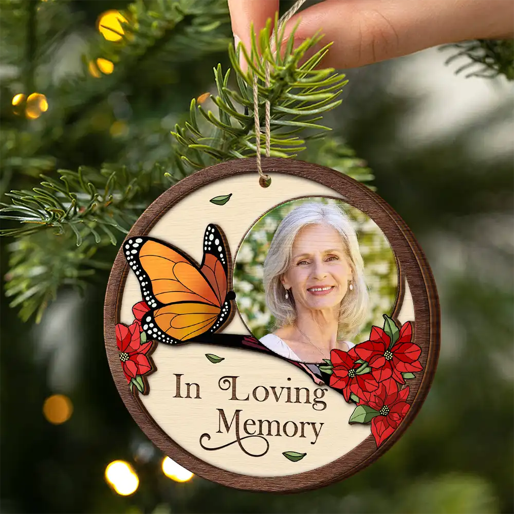 Custom Photo Memorial I'm Always With You - Personalized Wooden Ornament