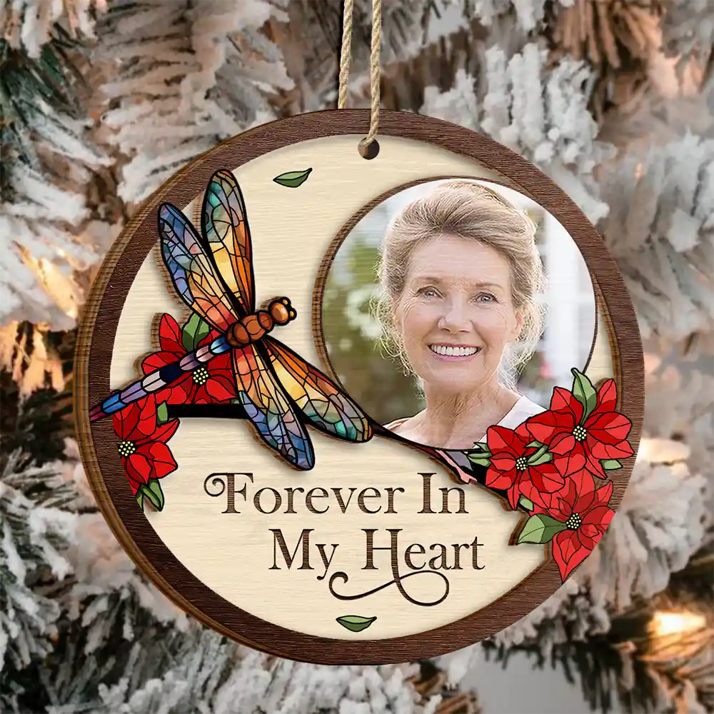 Custom Photo Memorial I'm Always With You - Personalized Wooden Ornament