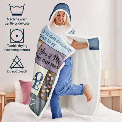 Couple Together I'm Yours No Returns Or Refunds - Personalized Wearable Hooded Blanket
