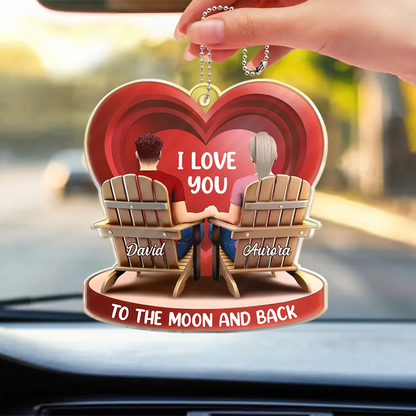 Together Since Couple 3D Effect - Personalized Acrylic Car Hanger