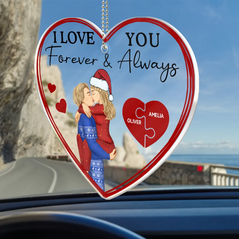 Drive Safe I Love You Kissing Couples - Personalized Acrylic Car Hanger