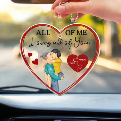 Drive Safe I Love You Kissing Couples - Personalized Acrylic Car Hanger