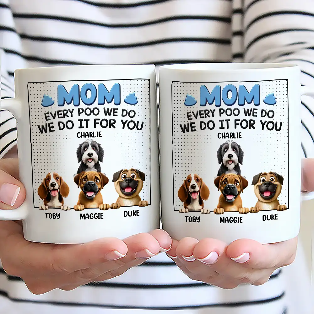 Dad Every Poo I Do 3D Cartoon - Personalized Mug