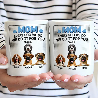 Dad Every Poo I Do 3D Cartoon - Personalized Mug