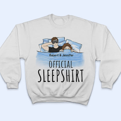 Official Sleepshirt Couple In Bed - Personalized Custom T Shirt