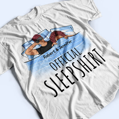 Official Sleepshirt Couple In Bed - Personalized Custom T Shirt