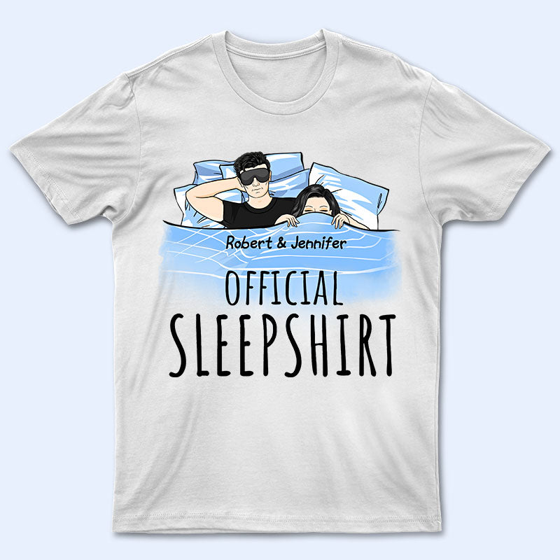 Official Sleepshirt Couple In Bed - Personalized Custom T Shirt