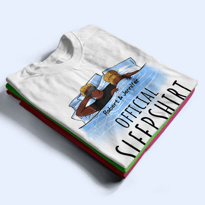 Official Sleepshirt Couple In Bed - Personalized Custom T Shirt