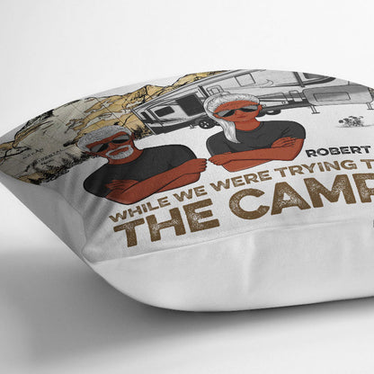 Sorry For What I Said Camping Map - Couple Gift - Personalized Custom Pillow
