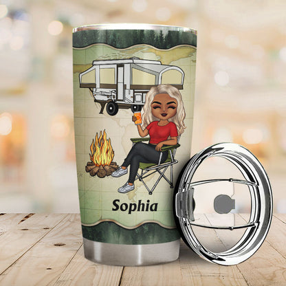 Into The Forest I Go Camping - Personalized Custom Tumbler