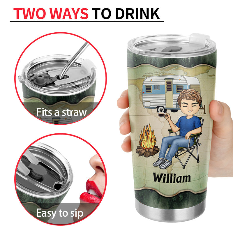 Into The Forest I Go Camping - Personalized Custom Tumbler