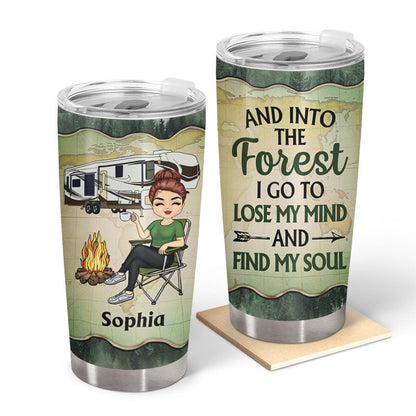 Into The Forest I Go Camping - Personalized Custom Tumbler